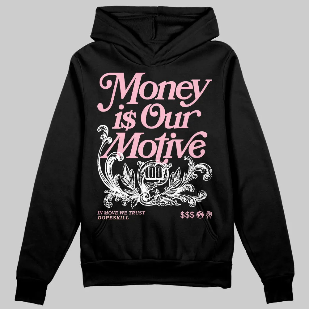 Stars Court White/Pink DopeSkill Hoodie Sweatshirt Money Is Our Motive Typo Graphic sold by DopeSkill