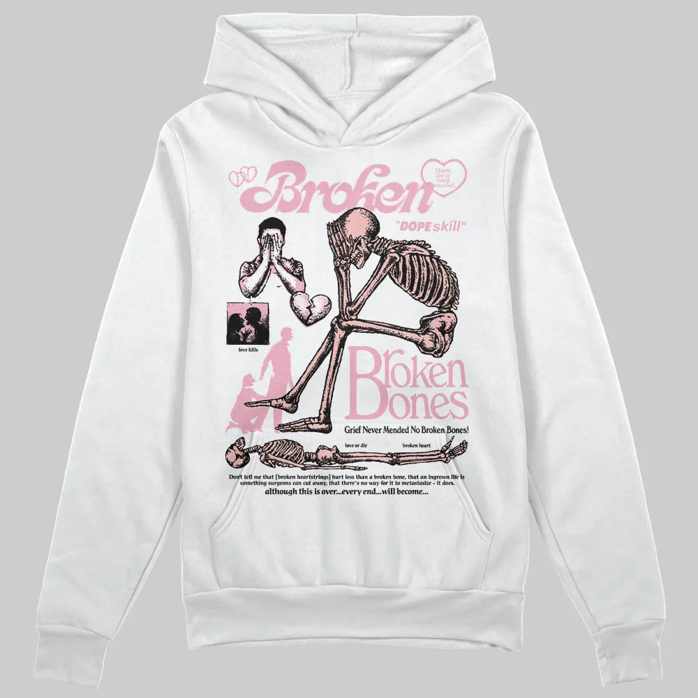 Stars Court White/Pink DopeSkill Hoodie Sweatshirt Broken Bones Graphic sold by DopeSkill product image thumbnail 2