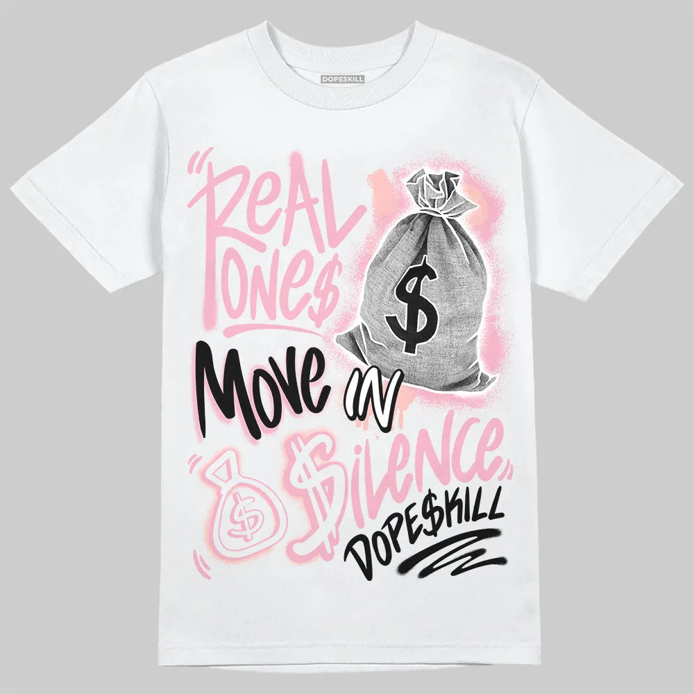 Stars Court White/Pink DopeSkill T-Shirt Real Ones Move In Silence Graphic sold by DopeSkill product image thumbnail 2
