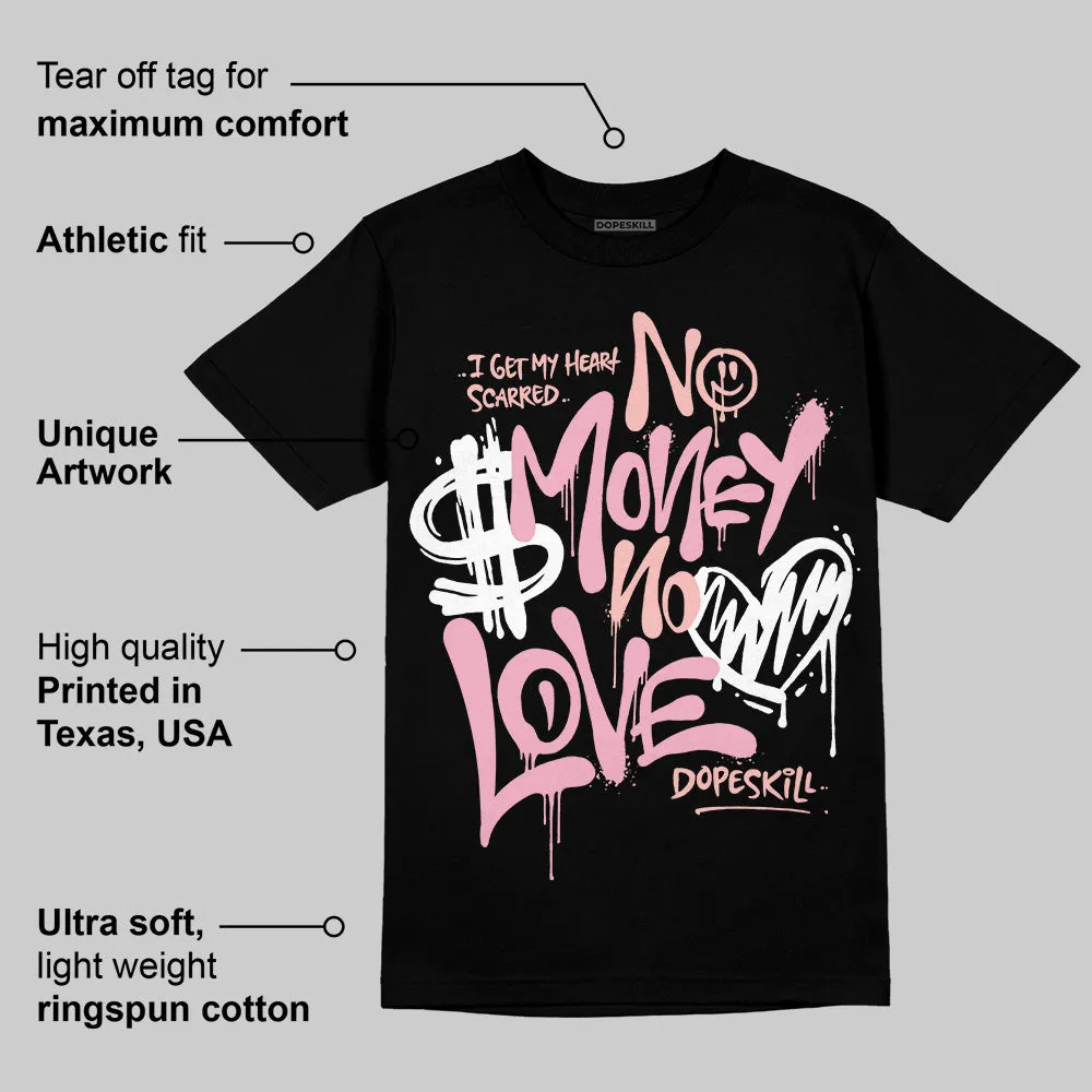 Stars Court White/Pink DopeSkill T-Shirt No Money No Love Typo Graphic sold by DopeSkill product image thumbnail 3