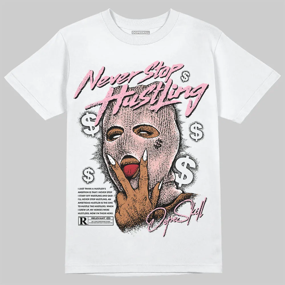 Stars Court White/Pink DopeSkill T-Shirt Never Stop Hustling Graphic sold by DopeSkill product image thumbnail 2