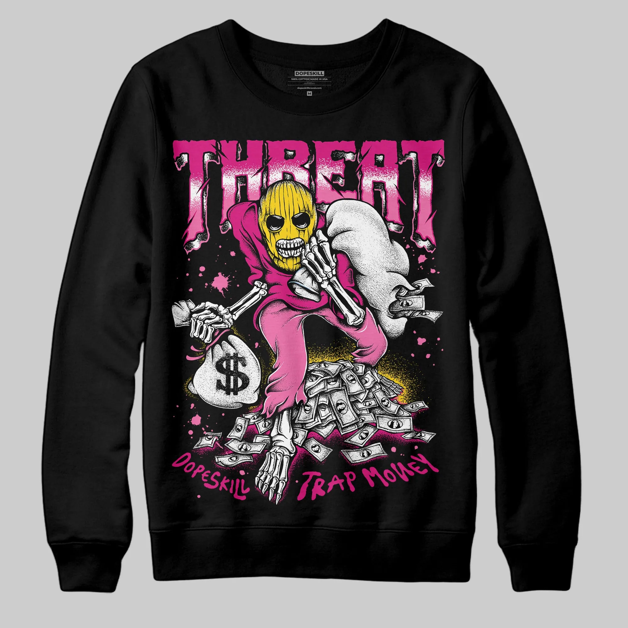 Rick RO Pink Leather Sneakers DopeSkill Sweatshirt Threat Graphic sold by DopeSkill