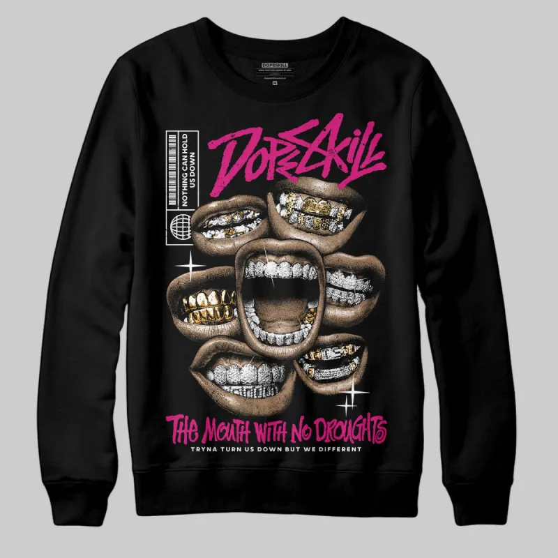 Rick RO Pink Leather Sneakers DopeSkill Sweatshirt The Mouth With No Droughts Graphic sold by DopeSkill