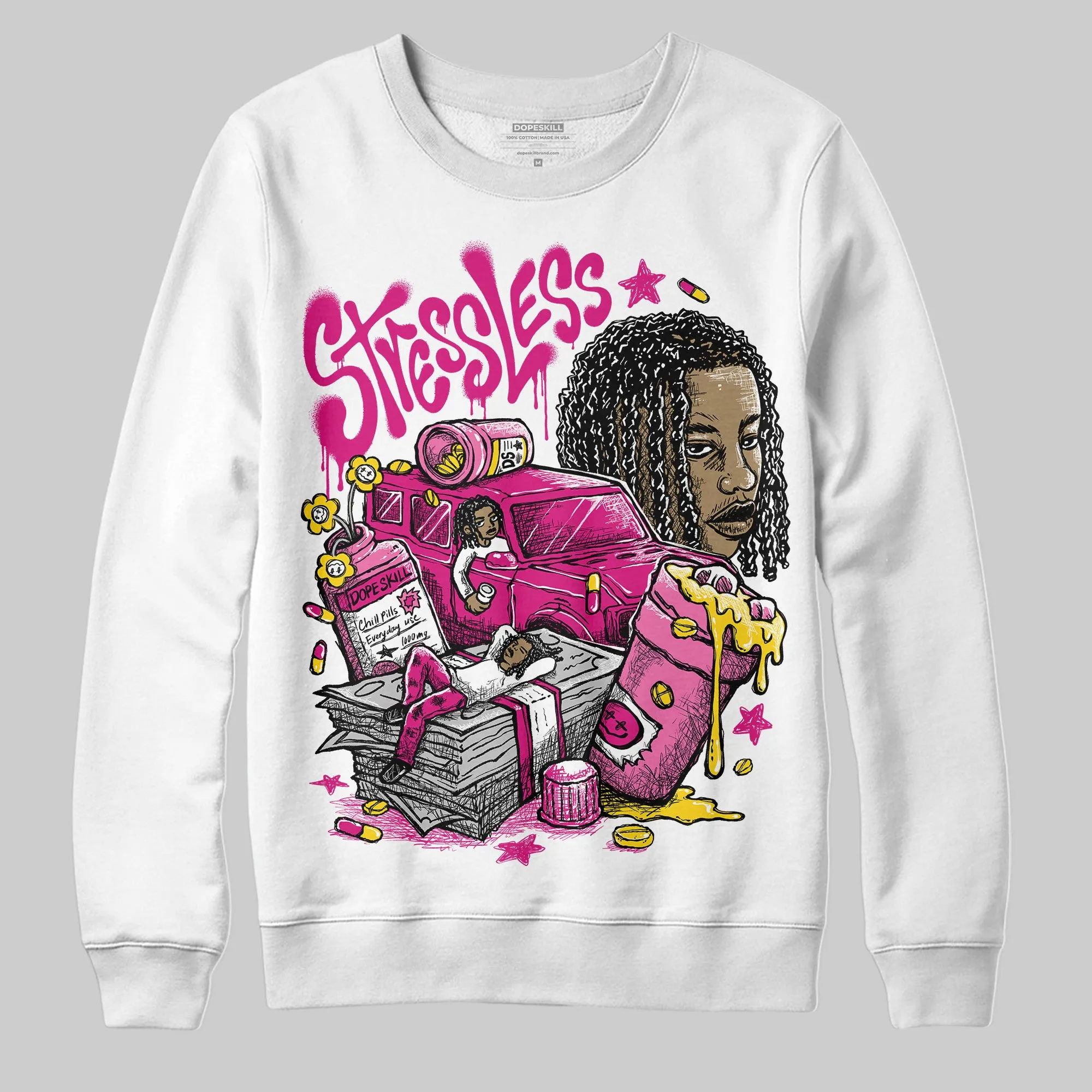 Rick RO Pink Leather Sneakers DopeSkill Sweatshirt Stressless Graphic sold by DopeSkill product image thumbnail 2
