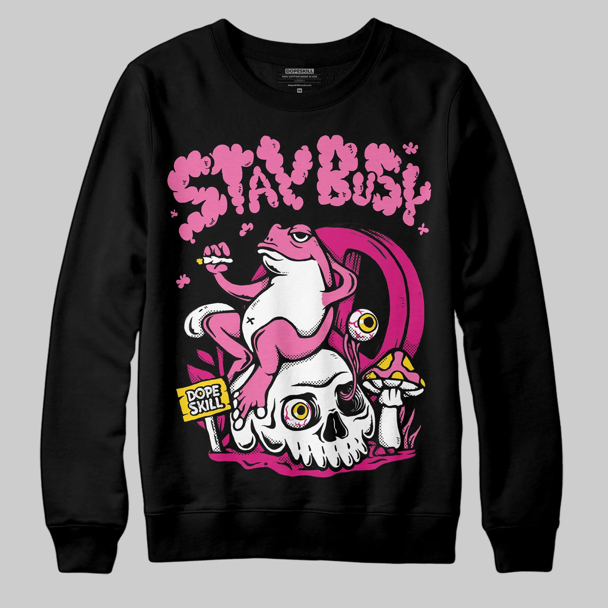 Rick RO Pink Leather Sneakers DopeSkill Sweatshirt Stay Busy Graphic sold by DopeSkill