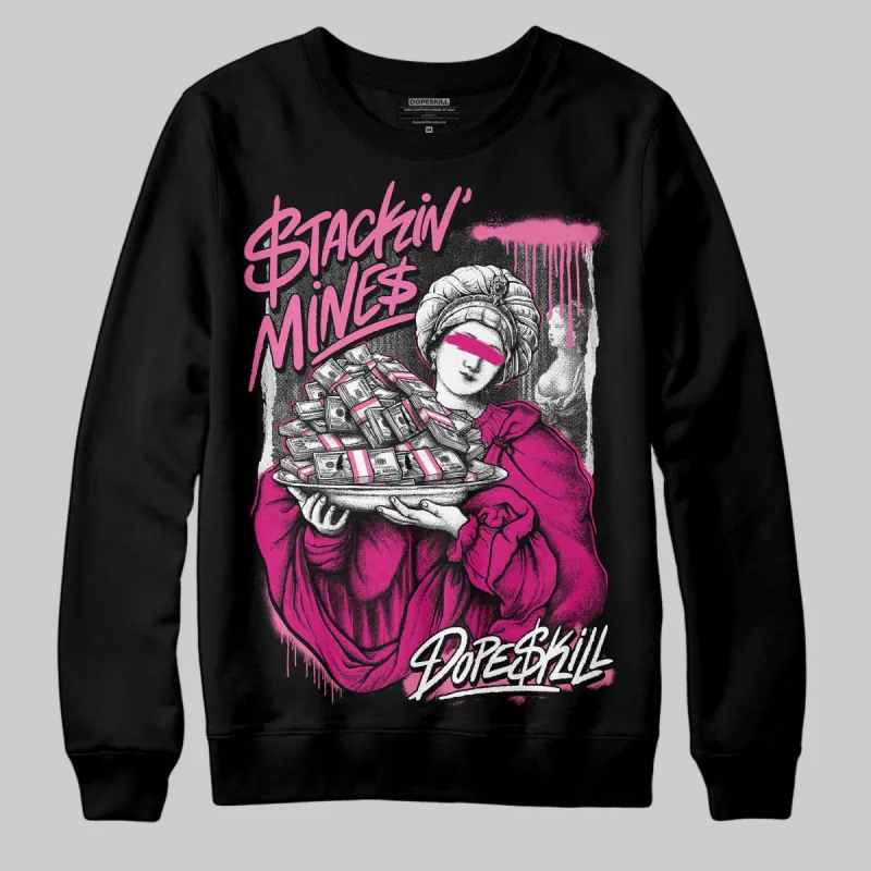 Rick RO Pink Leather Sneakers DopeSkill Sweatshirt Stackin Mines Graphic sold by DopeSkill