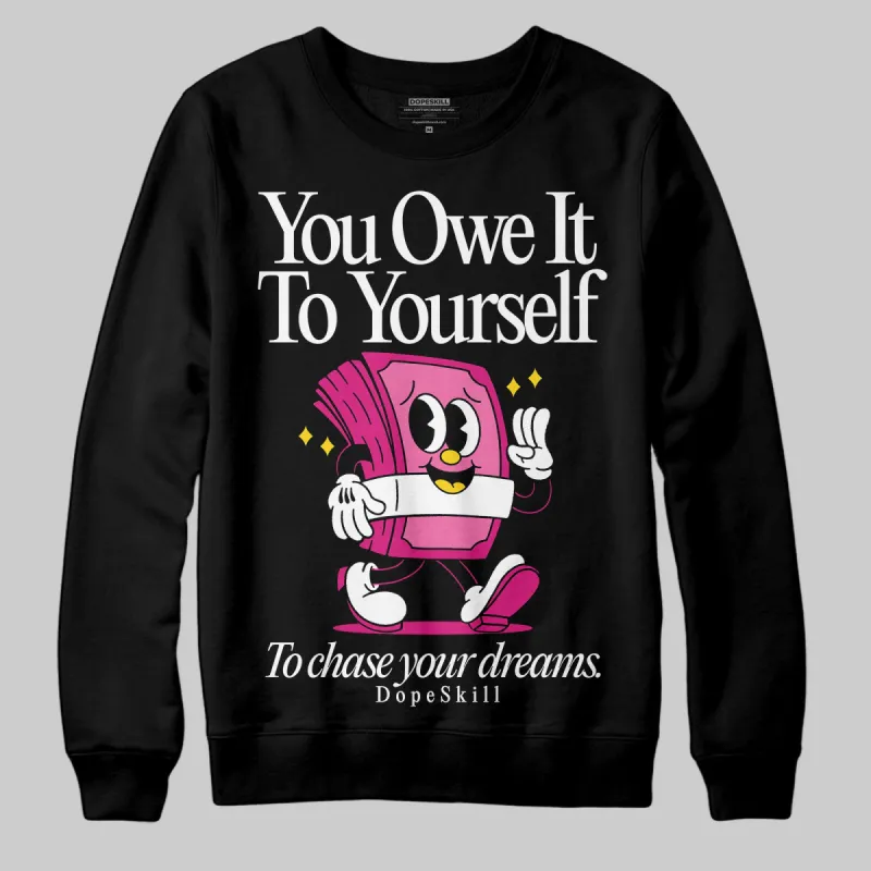 Rick RO Pink Leather Sneakers DopeSkill Sweatshirt Owe It To Yourself Graphic sold by DopeSkill
