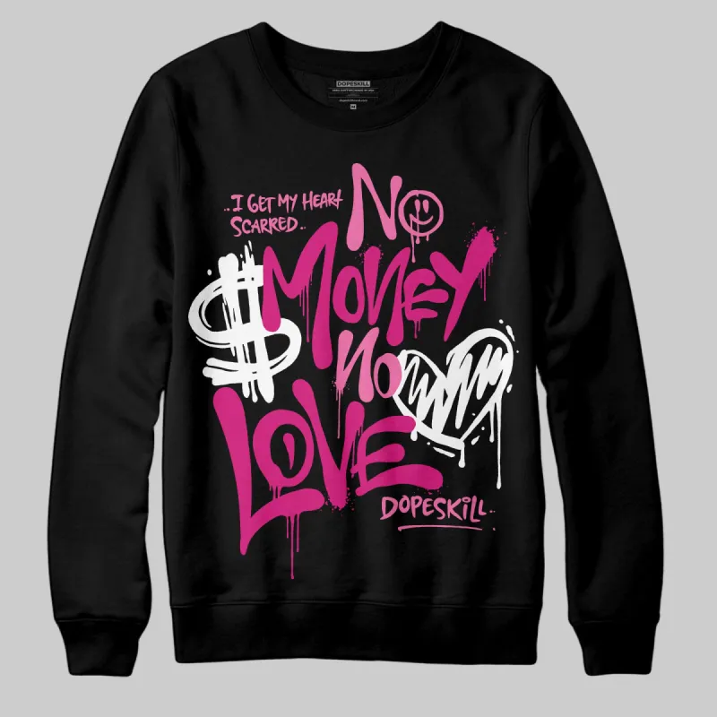 Rick RO Pink Leather Sneakers DopeSkill Sweatshirt No Money No Love Typo Graphic sold by DopeSkill