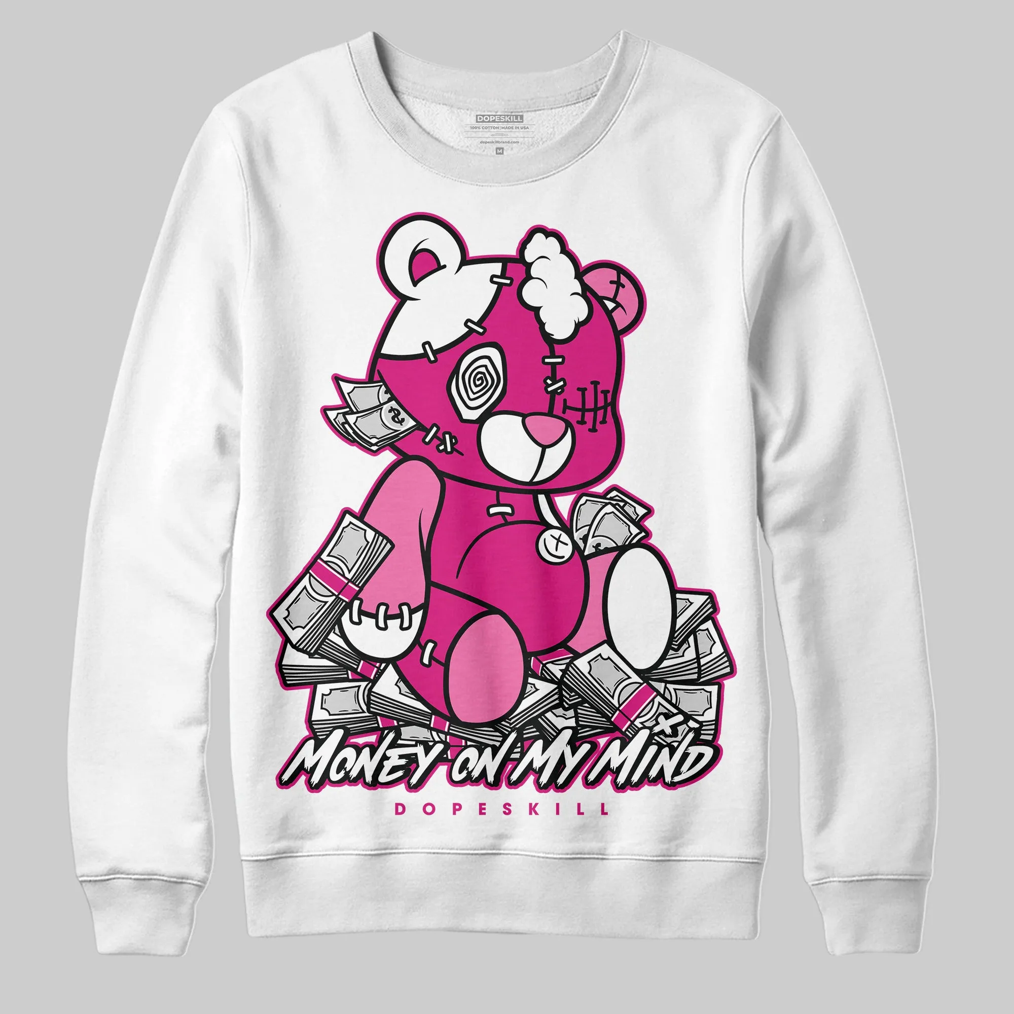 Rick RO Pink Leather Sneakers DopeSkill Sweatshirt MOMM Bear Graphic sold by DopeSkill product image thumbnail 2