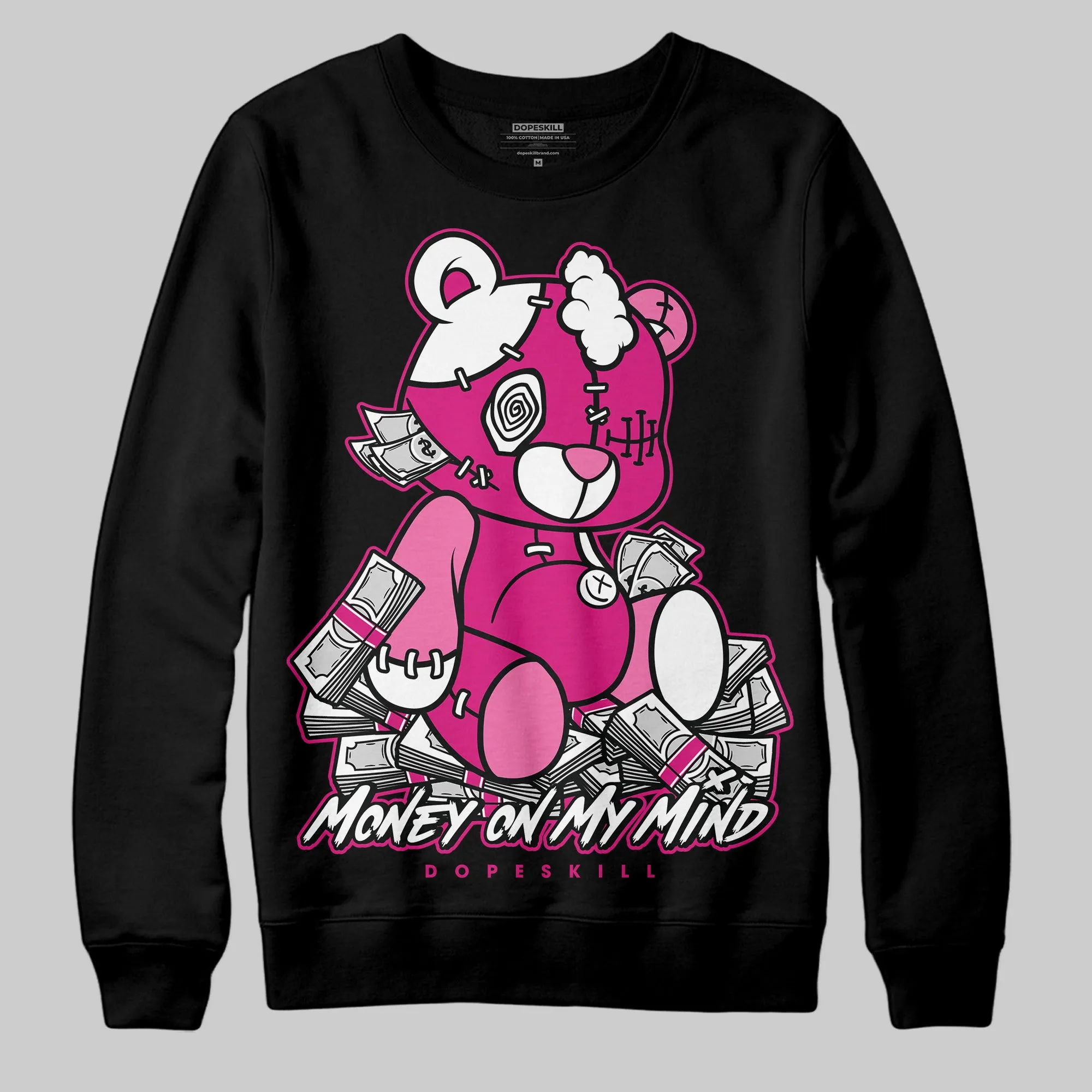 Rick RO Pink Leather Sneakers DopeSkill Sweatshirt MOMM Bear Graphic sold by DopeSkill