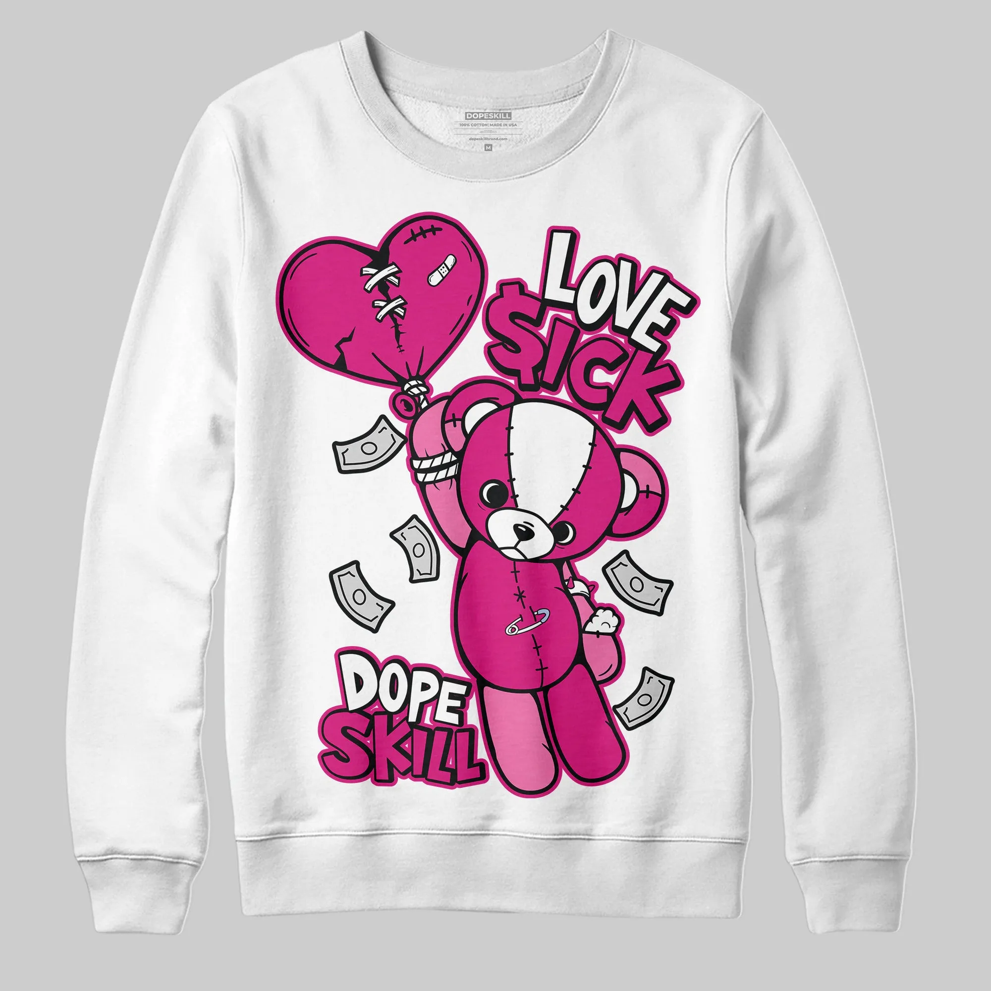 Rick RO Pink Leather Sneakers DopeSkill Sweatshirt Love Sick Graphic sold by DopeSkill product image thumbnail 2