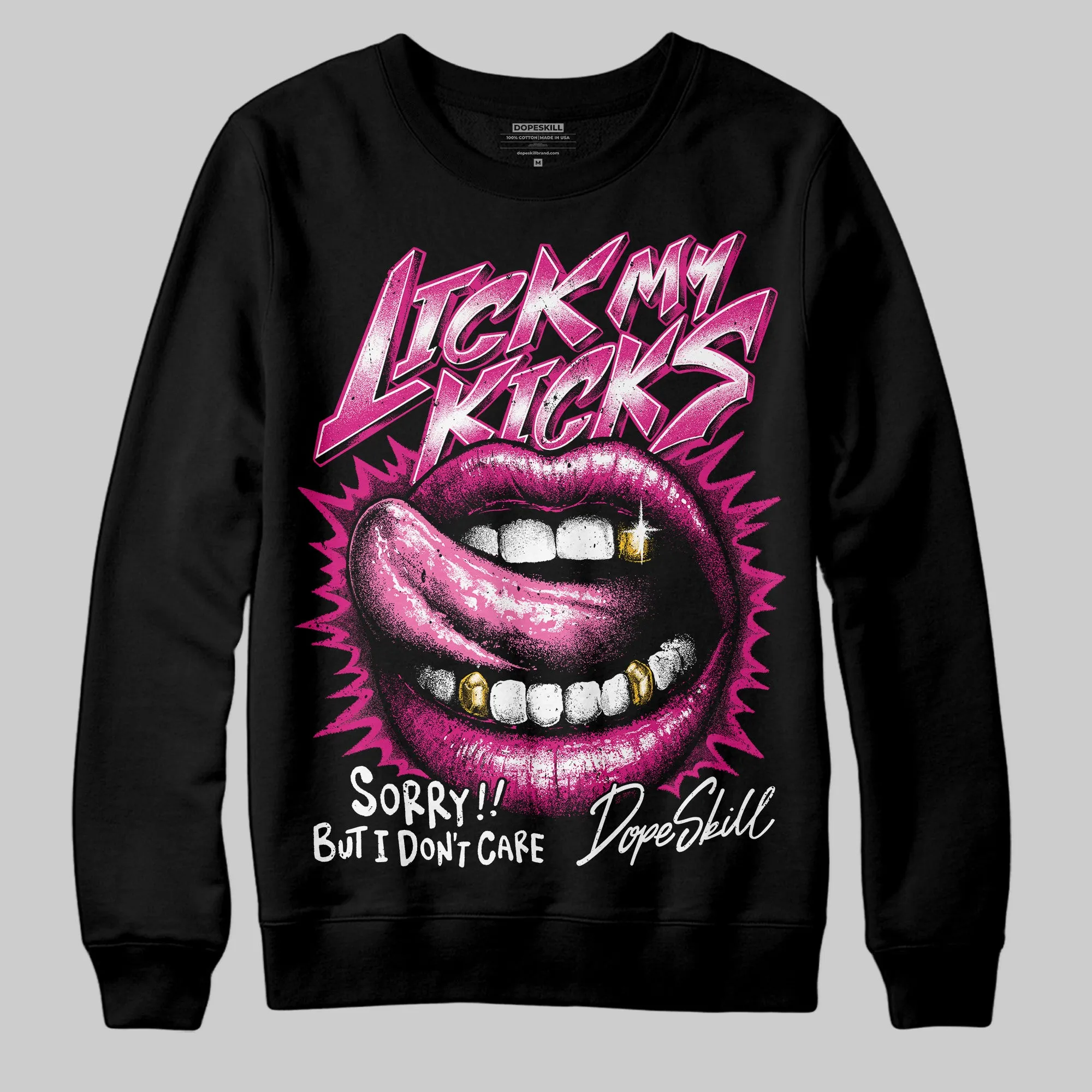 Rick RO Pink Leather Sneakers DopeSkill Sweatshirt Lick My Kicks Graphic sold by DopeSkill