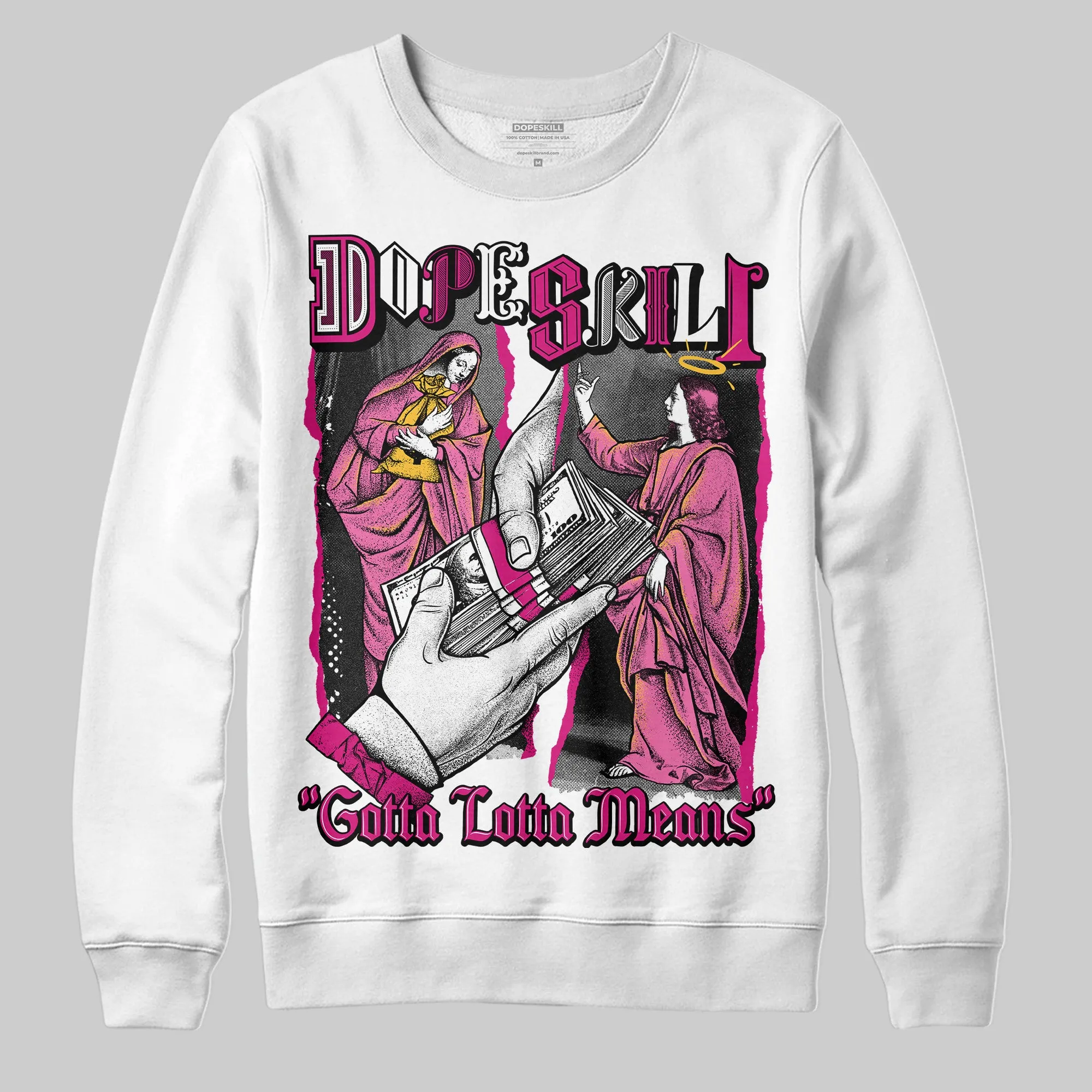 Rick RO Pink Leather Sneakers DopeSkill Sweatshirt Gotta Lotta Means Graphic sold by DopeSkill product image thumbnail 2