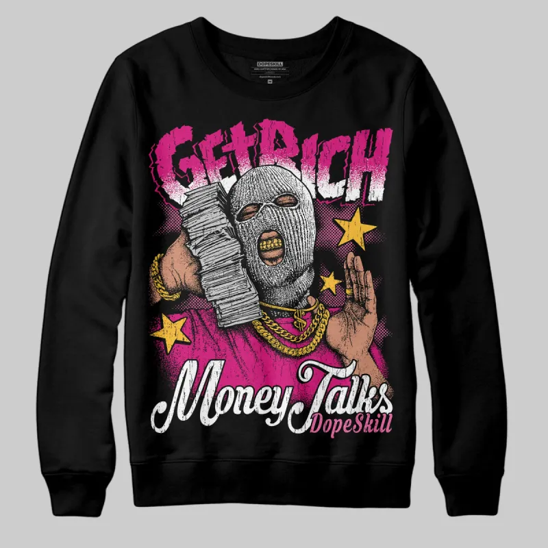 Rick RO Pink Leather Sneakers DopeSkill Sweatshirt Get Rich Graphic sold by DopeSkill