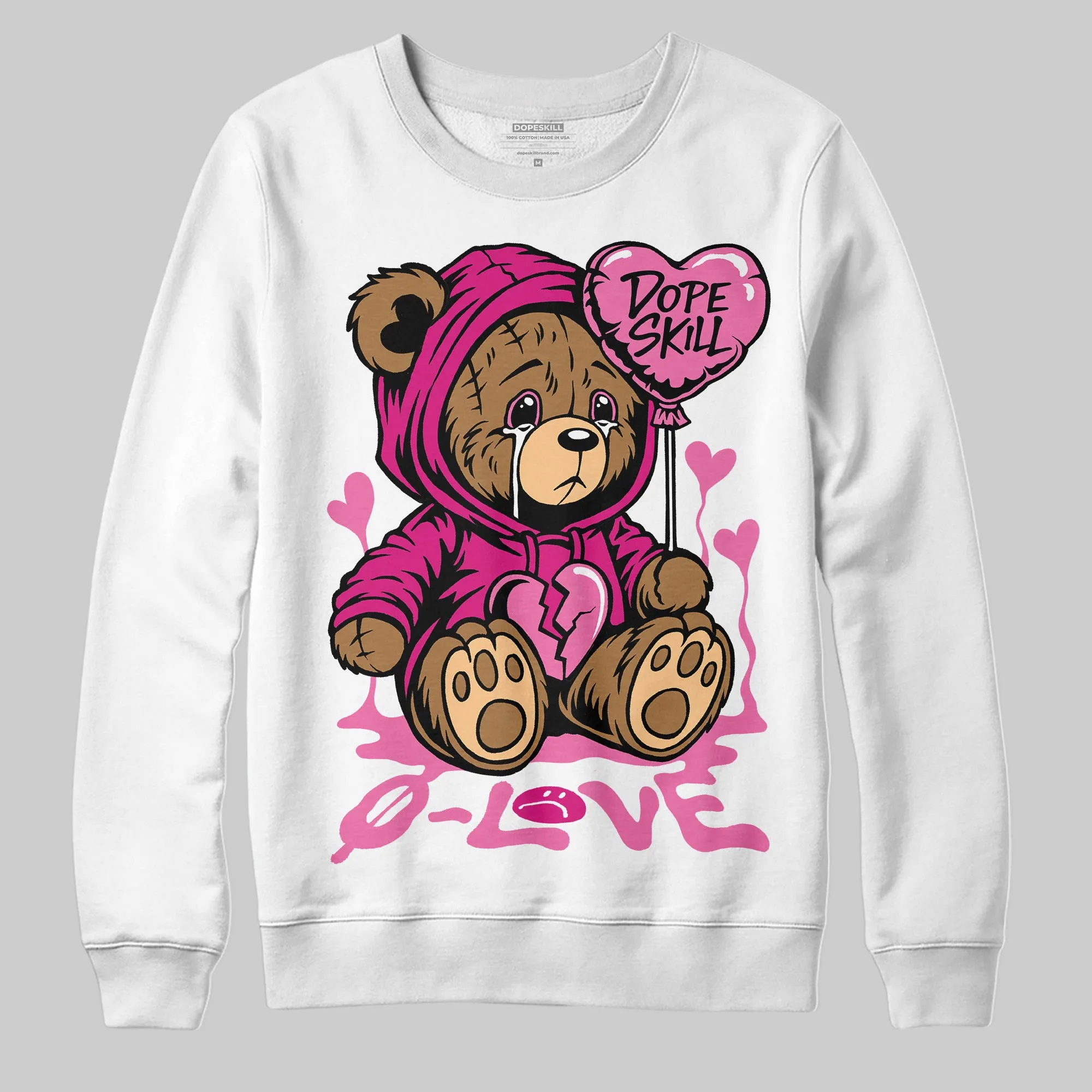 Rick RO Pink Leather Sneakers DopeSkill Sweatshirt Broken Bear Graphic sold by DopeSkill product image thumbnail 2