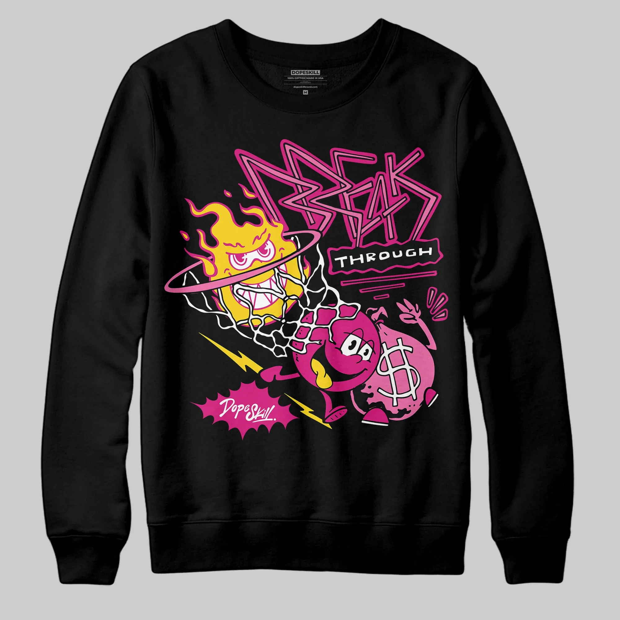 Rick RO Pink Leather Sneakers DopeSkill Sweatshirt Break Through Graphic sold by DopeSkill