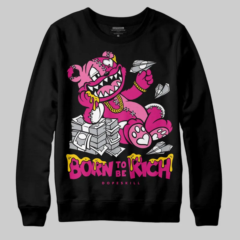 Rick RO Pink Leather Sneakers DopeSkill Sweatshirt Born To Be Rich Graphic sold by DopeSkill