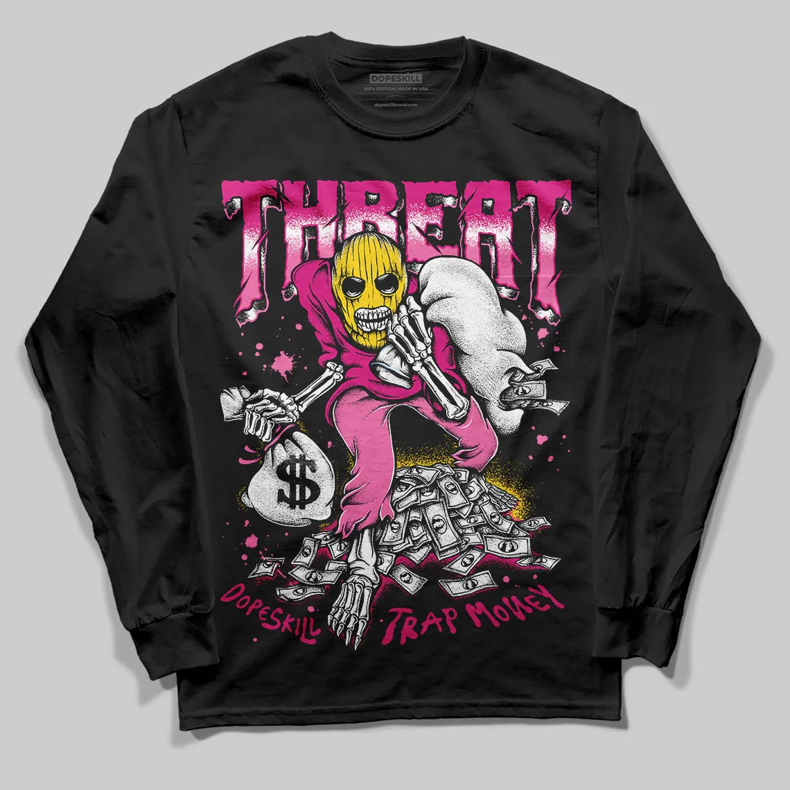 Rick RO Pink Leather Sneakers DopeSkill Long Sleeve Threat Graphic sold by DopeSkill