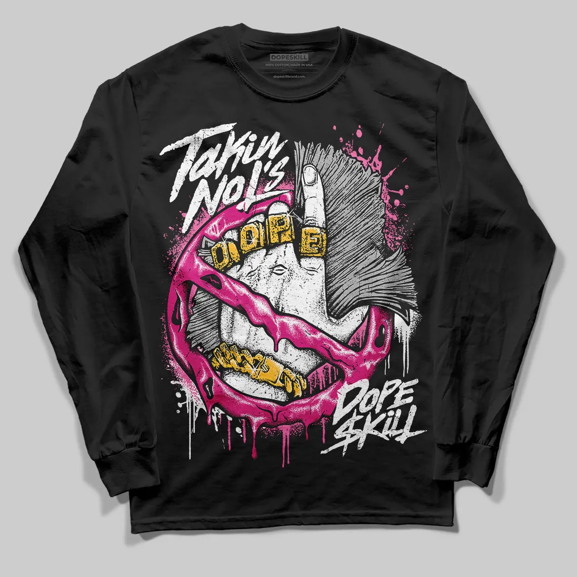 Rick RO Pink Leather Sneakers DopeSkill Long Sleeve T-Shirt Takin No L's Graphic sold by DopeSkill