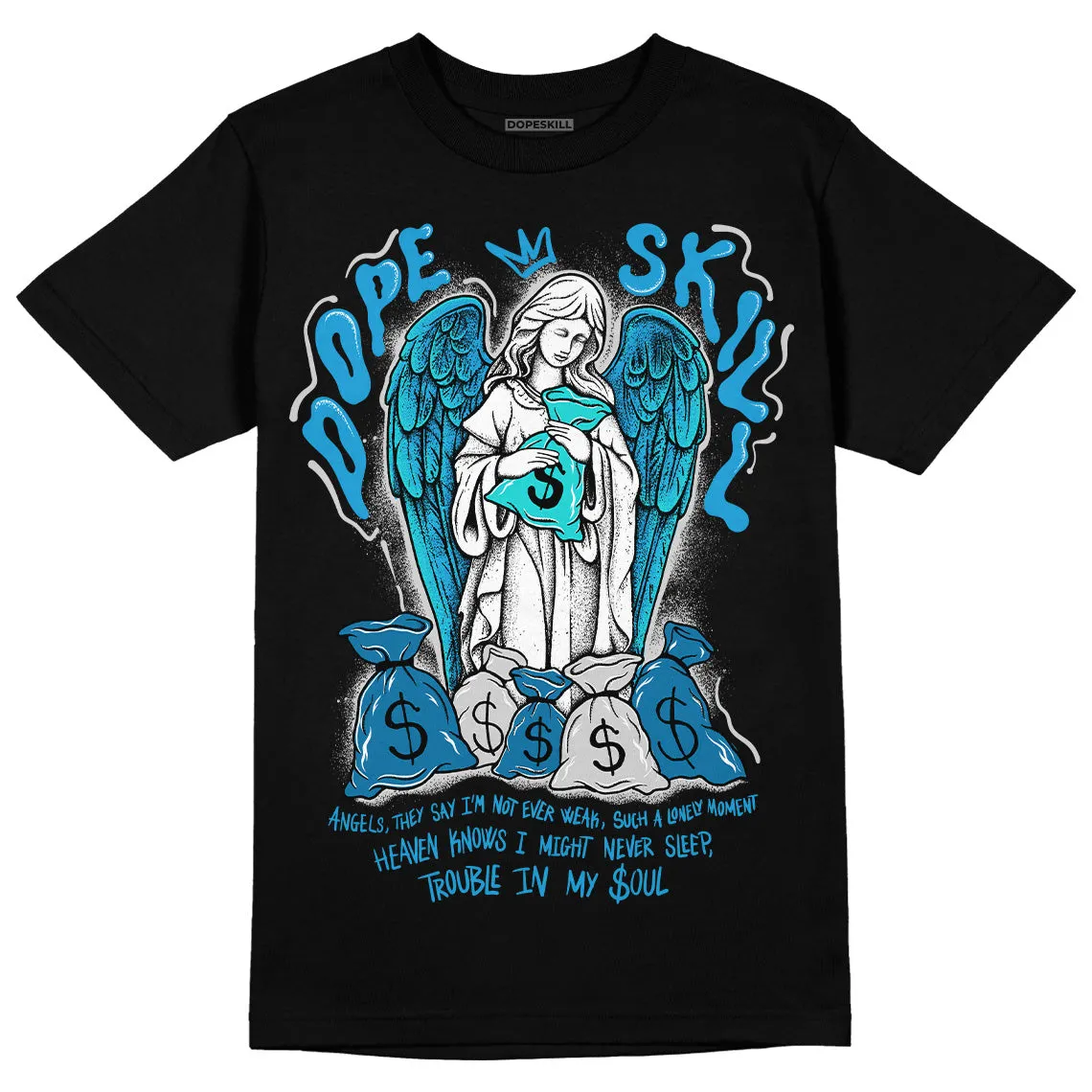 Military Blue 4s DopeSkill T-Shirt Angels Graphic sold by DopeSkill product image thumbnail 2