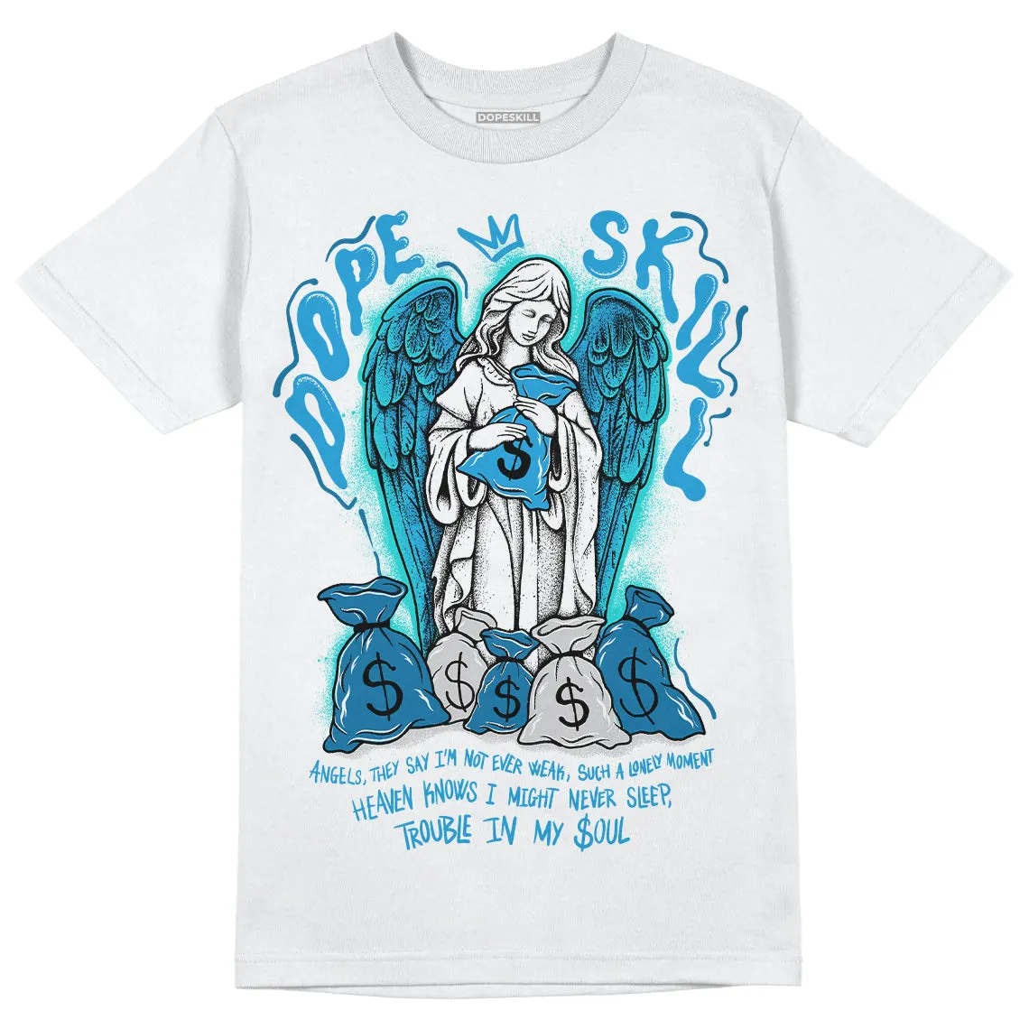 Military Blue 4s DopeSkill T-Shirt Angels Graphic sold by DopeSkill