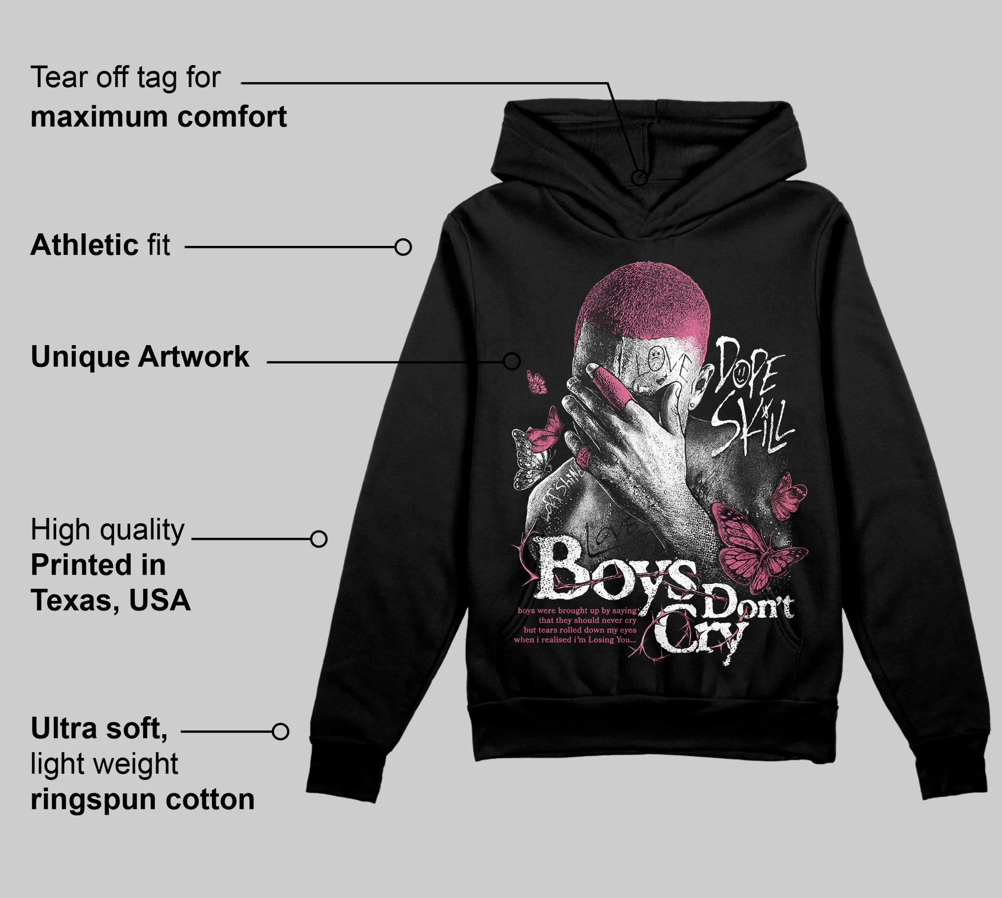 S - Serendipity Pro-X1 W DopeSkill Hoodie Sweatshirt Boys Don't Cry Graphic sold by DopeSkill product image thumbnail 3