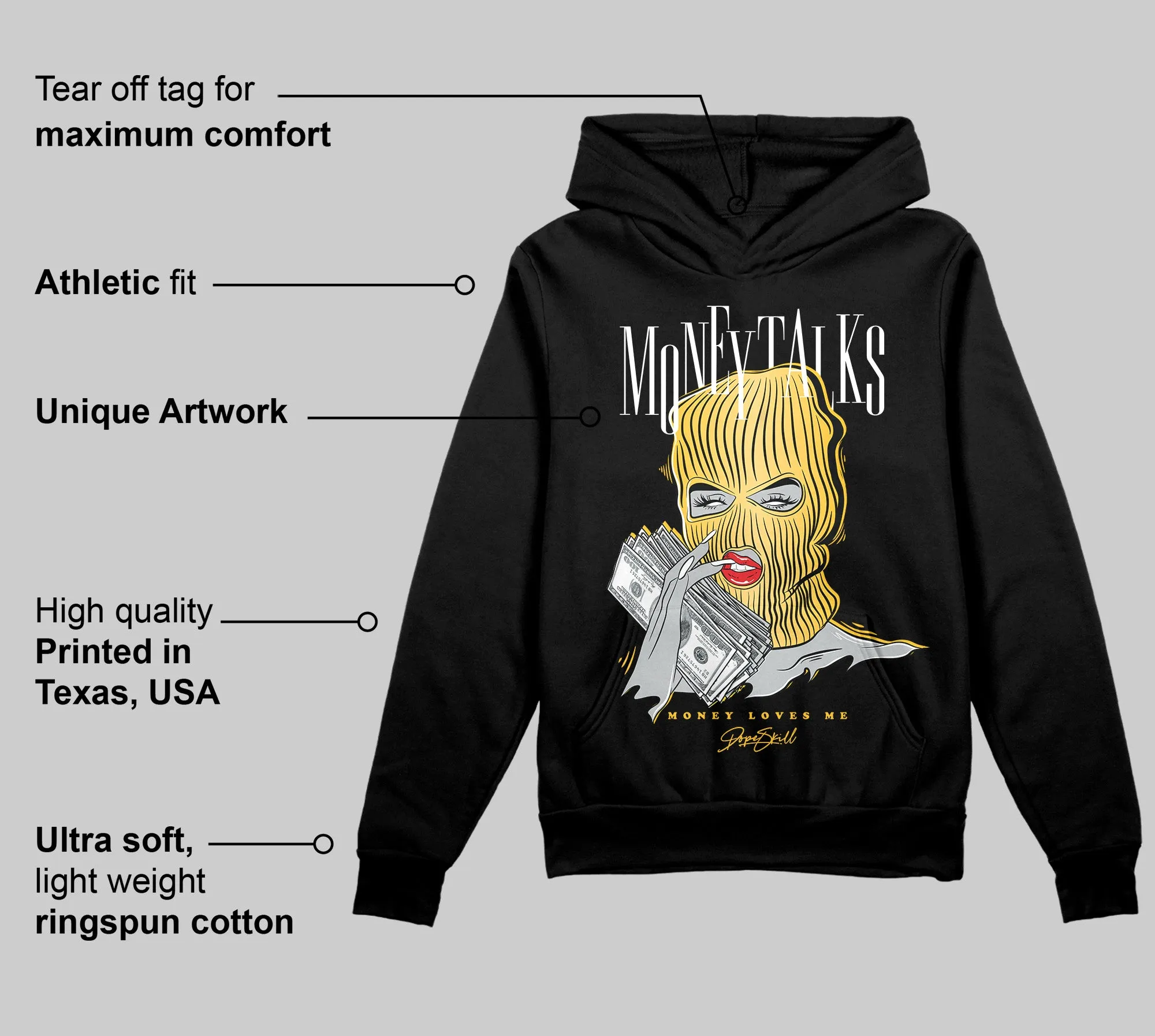 Phantom 12s DopeSkill Hoodie Sweatshirt Money Talks Graphic sold by DopeSkill product image thumbnail 3