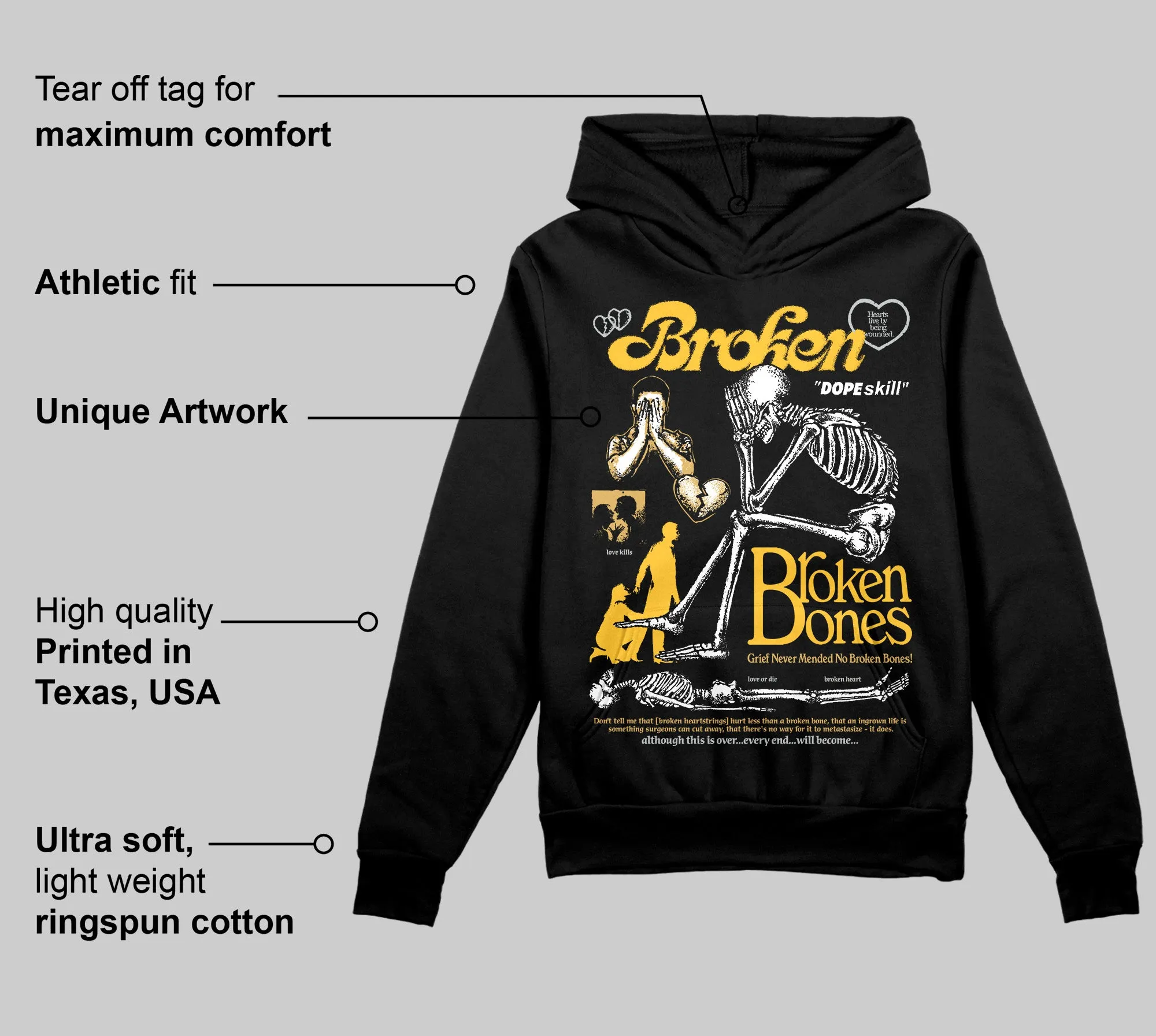 Phantom 12s DopeSkill Hoodie Sweatshirt Broken Bones Graphic sold by DopeSkill product image thumbnail 3