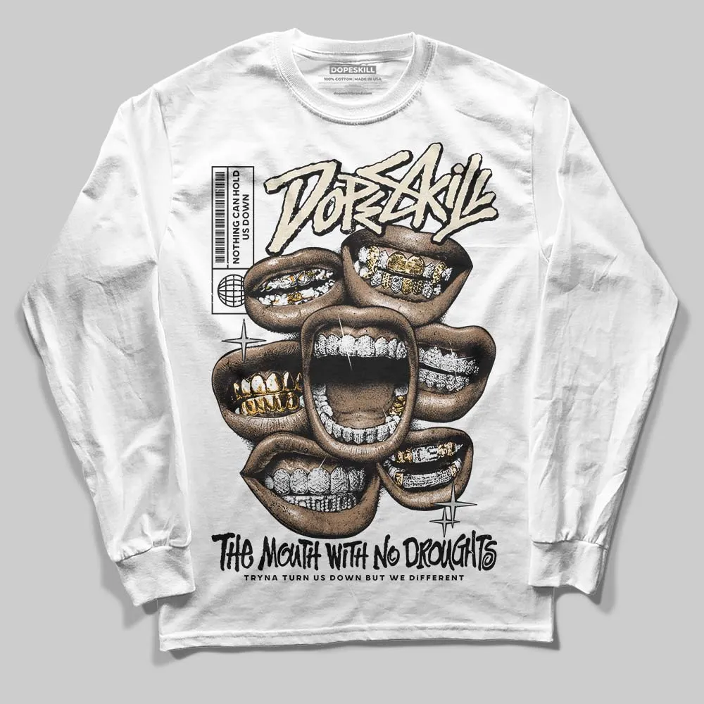 Reverse Metallic 5s DopeSkill Long Sleeve T-Shirt The Mouth With No Droughts Graphic sold by DopeSkill