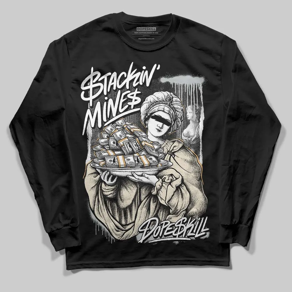Reverse Metallic 5s DopeSkill Long Sleeve T-Shirt Stackin Mines Graphic sold by DopeSkill product image thumbnail 2