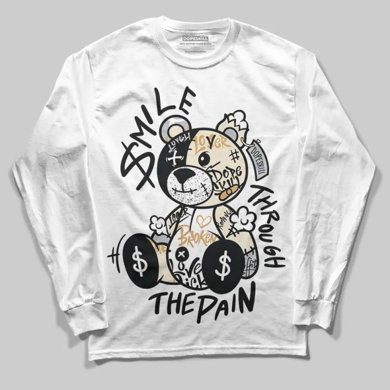 Reverse Metallic 5s DopeSkill Long Sleeve T-Shirt Smile Through The Pain Graphic sold by DopeSkill