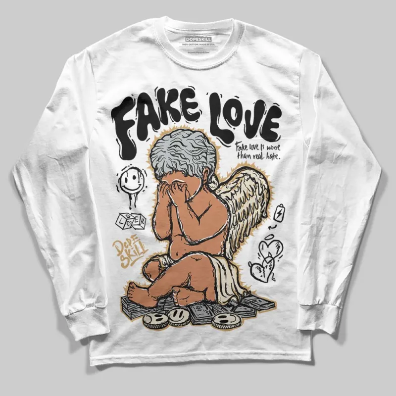 Reverse Metallic 5s DopeSkill Long Sleeve T-Shirt New Fake Love Graphic sold by DopeSkill