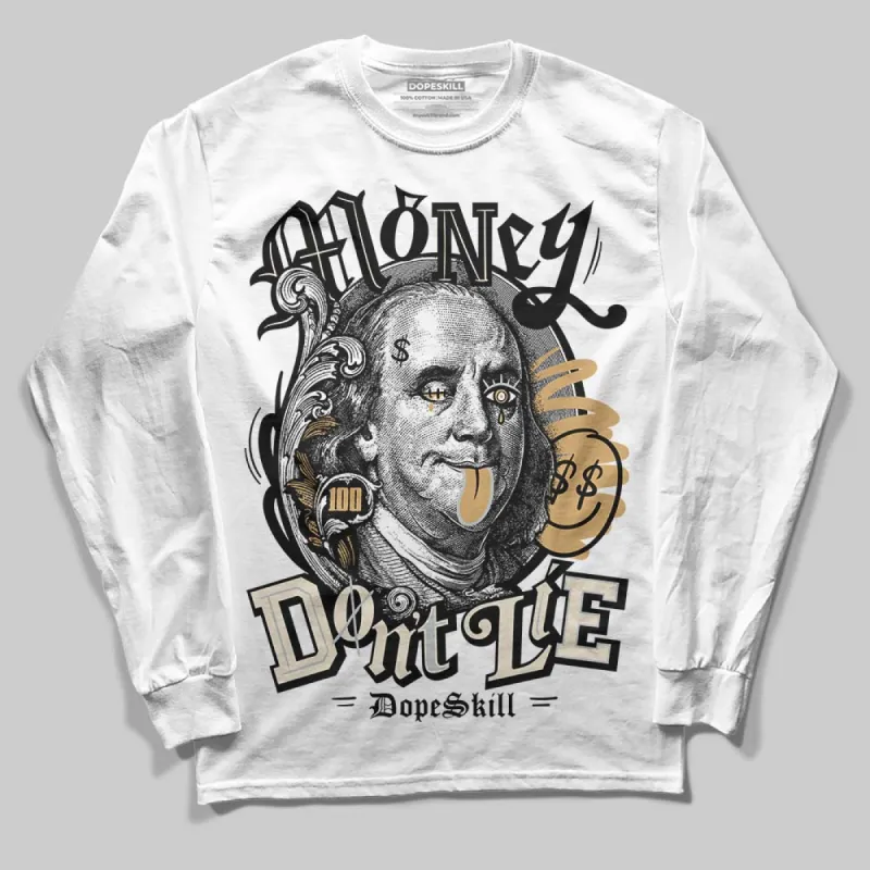 Reverse Metallic 5s DopeSkill Long Sleeve T-Shirt Money Don't Lie Graphic sold by DopeSkill