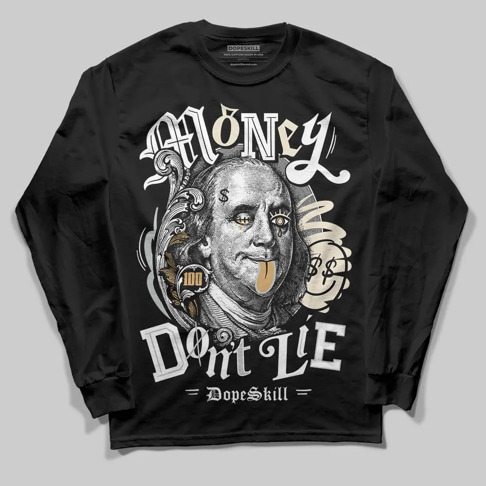 Reverse Metallic 5s DopeSkill Long Sleeve T-Shirt Money Don't Lie Graphic sold by DopeSkill product image thumbnail 2