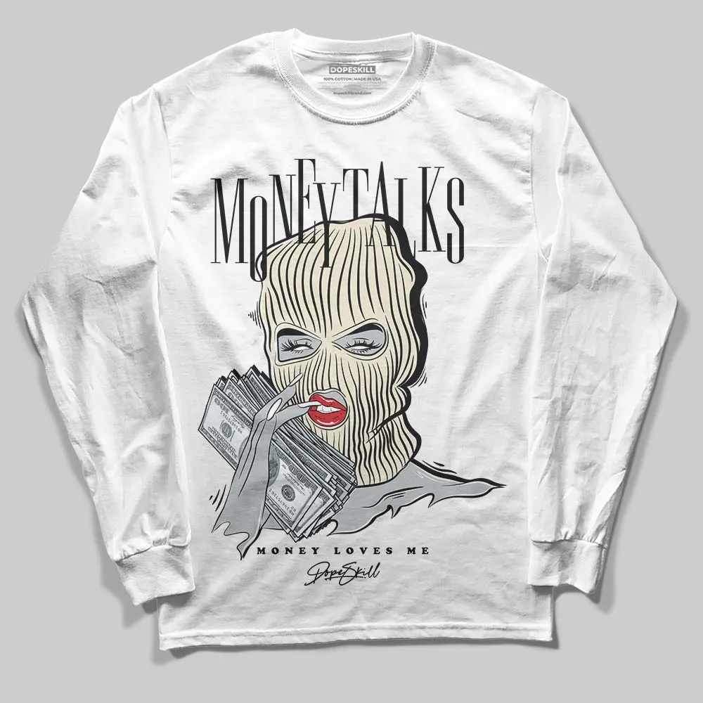 Reverse Metallic 5s DopeSkill Long Sleeve T-Shirt Money Talks Graphic sold by DopeSkill