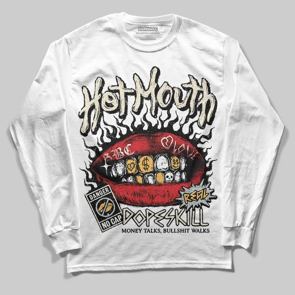 Reverse Metallic 5s DopeSkill Long Sleeve T-Shirt Hot Mouth Graphic sold by DopeSkill