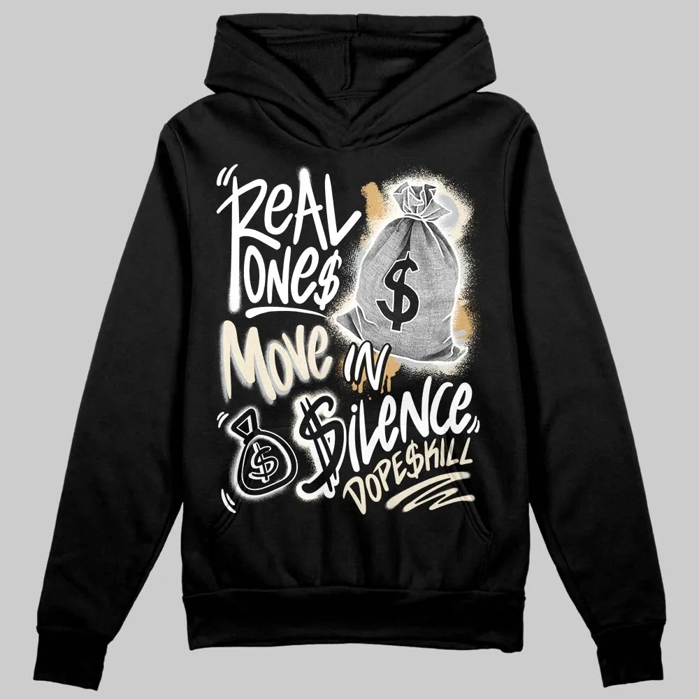 Reverse Metallic 5s DopeSkill Hoodie Sweatshirt Real Ones Move In Silence Graphic sold by DopeSkill product image thumbnail 2
