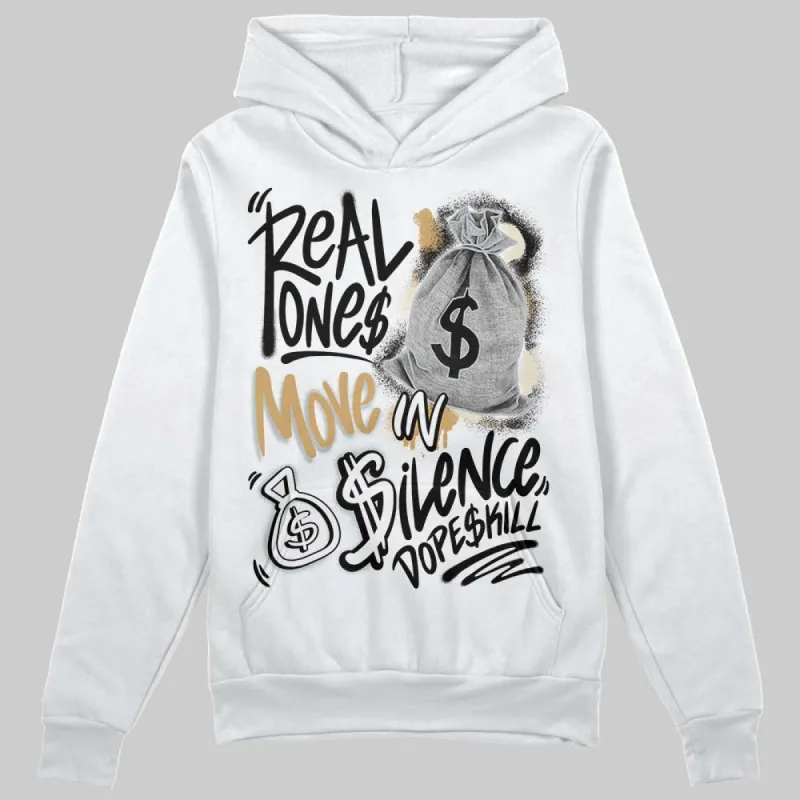 Reverse Metallic 5s DopeSkill Hoodie Sweatshirt Real Ones Move In Silence Graphic sold by DopeSkill