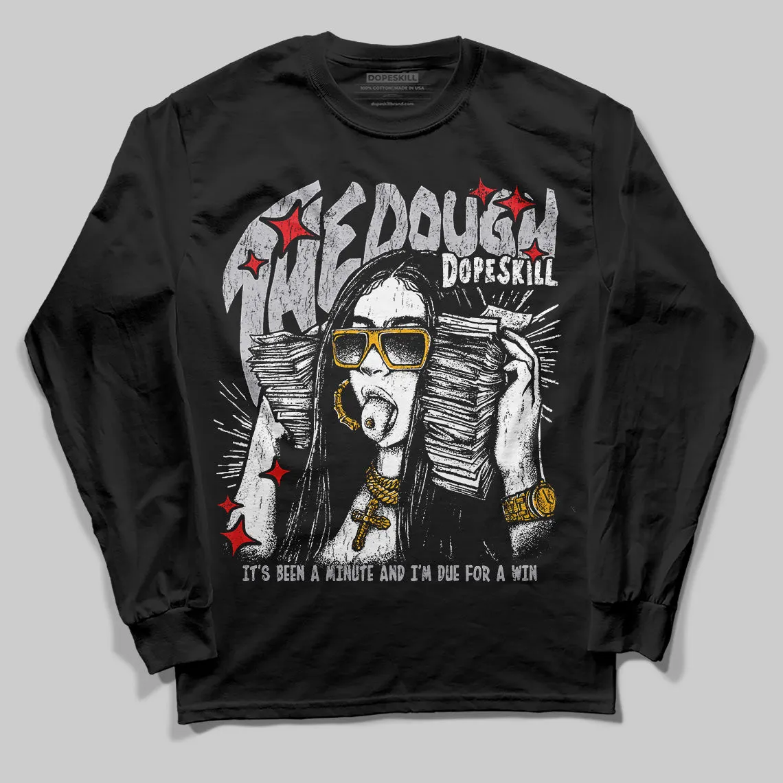 Grey Collection DopeSkill Long Sleeve T-Shirt The Dough Graphic sold by DopeSkill product image thumbnail 2