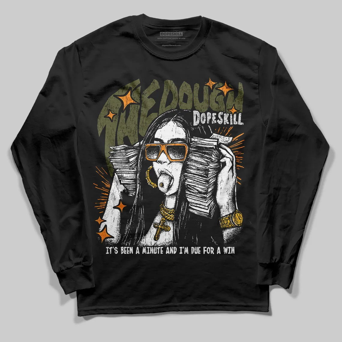 Olive Collection DopeSkill Long Sleeve T-Shirt The Dough Graphic sold by DopeSkill product image thumbnail 2