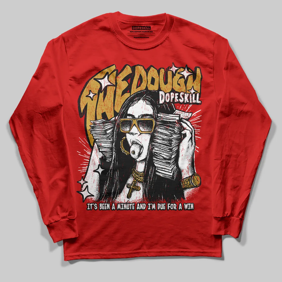 Red Collection DopeSkill Long Sleeve T-Shirt The Dough Graphic sold by DopeSkill product image thumbnail 3