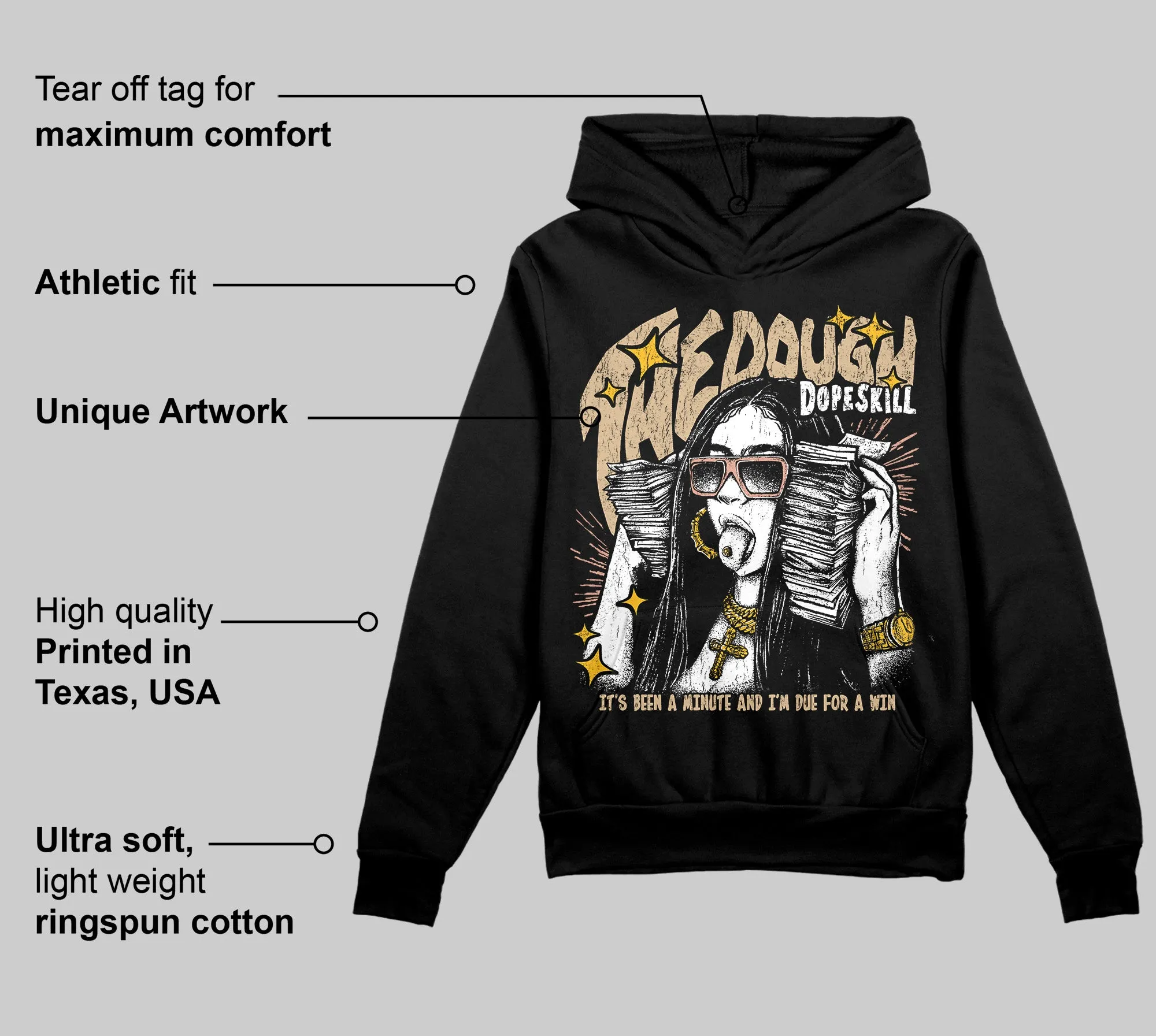 TAN Collection DopeSkill Hoodie Sweatshirt The Dough Graphic sold by DopeSkill product image thumbnail 3