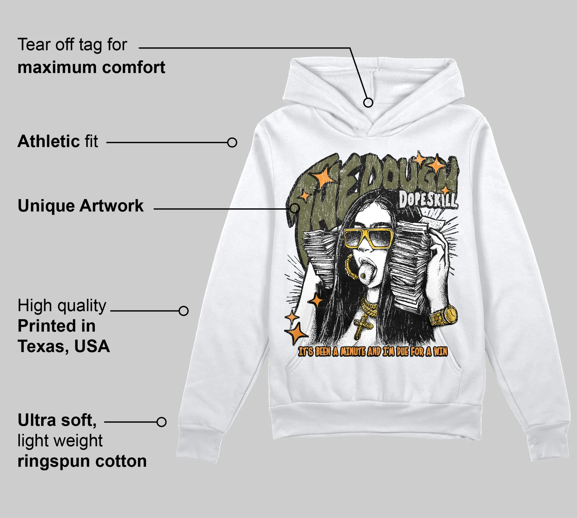 Olive Collection DopeSkill Hoodie Sweatshirt The Dough Graphic sold by DopeSkill product image thumbnail 3