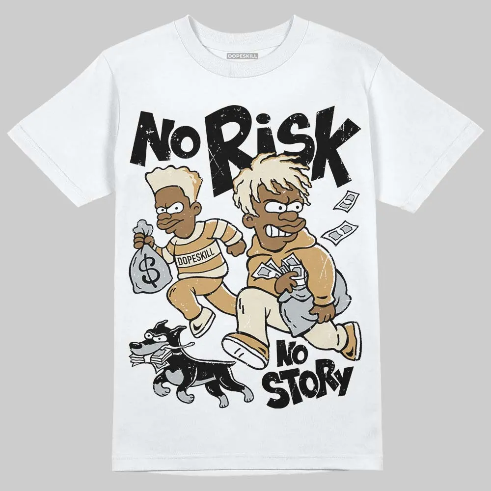Reverse Metallic 5s DopeSkill T-Shirt No Risk No Story Graphic sold by DopeSkill