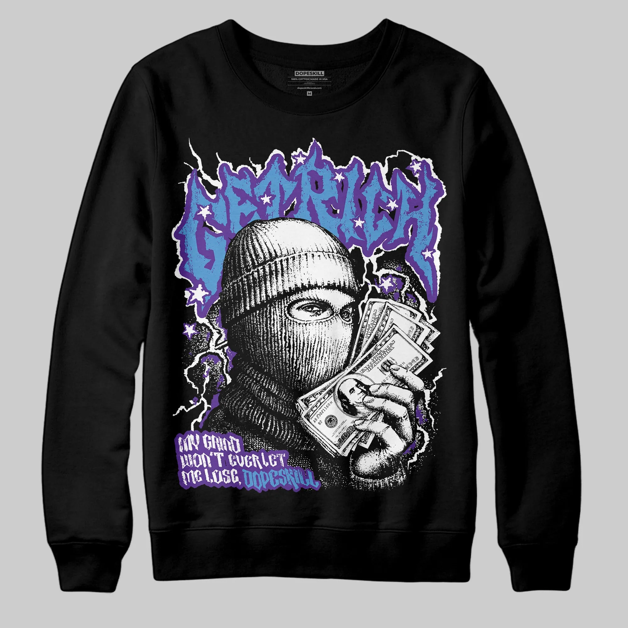 PURPLE Collection DopeSkill Sweatshirt New Get Rich Graphic sold by DopeSkill
