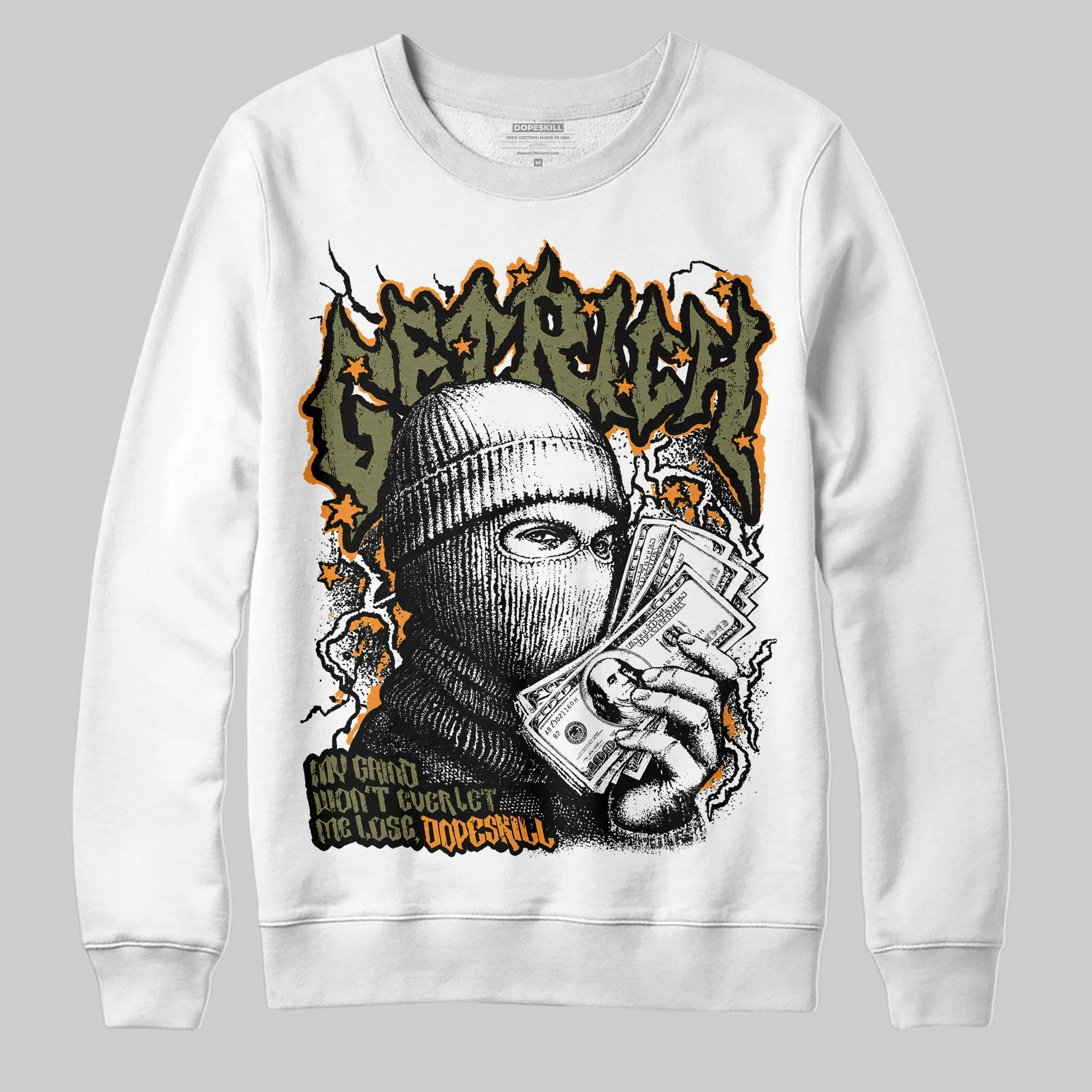 Olive Collection DopeSkill Sweatshirt New Get Rich Graphic sold by DopeSkill