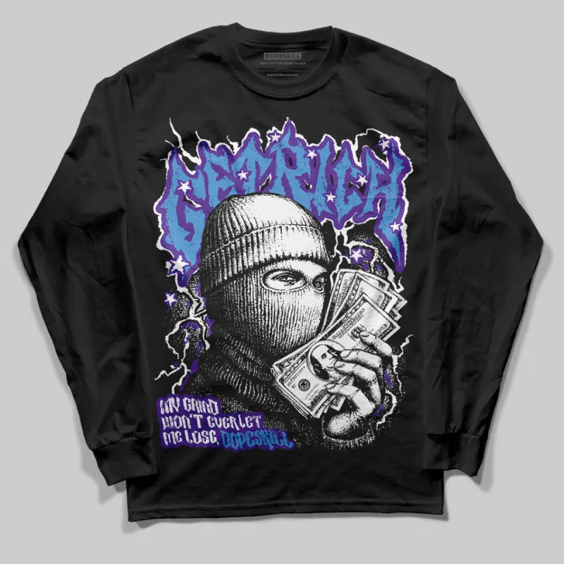 PURPLE Collection DopeSkill Long Sleeve T-Shirt New Get Rich Graphic sold by DopeSkill