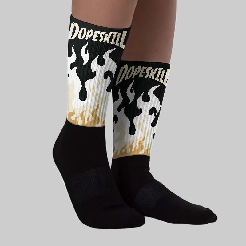 Reverse Metallic 5s DopeSkill Sublimated Socks FIRE Graphic sold by DopeSkill product image thumbnail 2