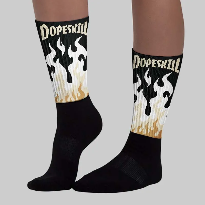 Reverse Metallic 5s DopeSkill Sublimated Socks FIRE Graphic sold by DopeSkill product image thumbnail 3