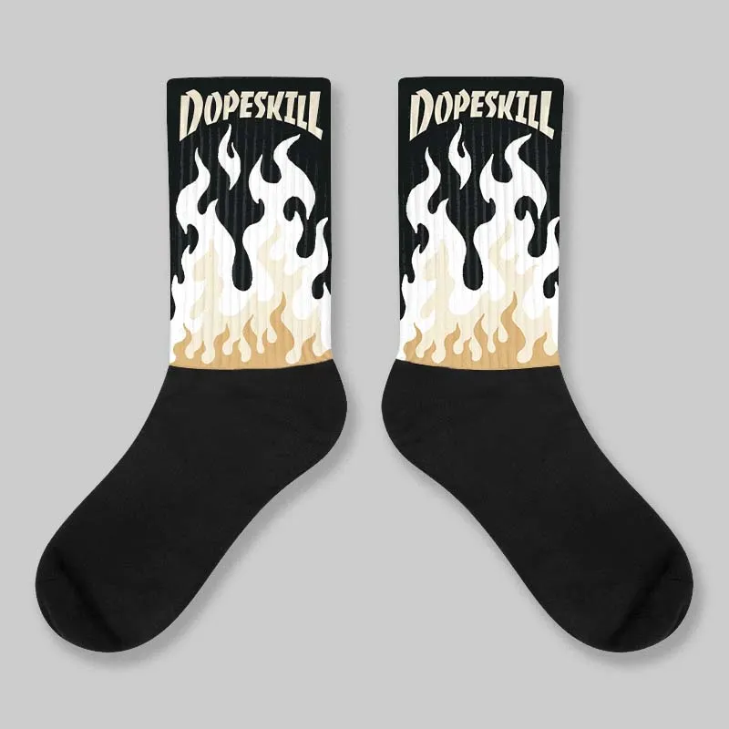 Reverse Metallic 5s DopeSkill Sublimated Socks FIRE Graphic sold by DopeSkill